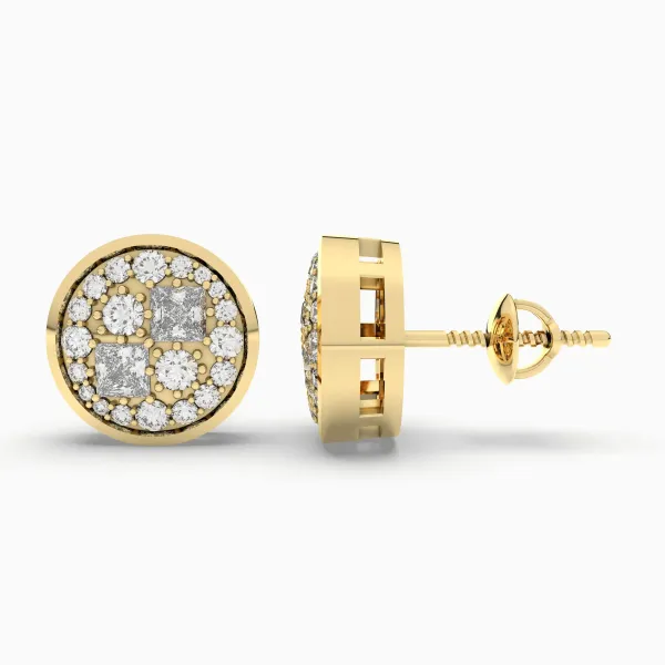 0.46 CT.T.W. Natural Diamond Stud Earrings For Women