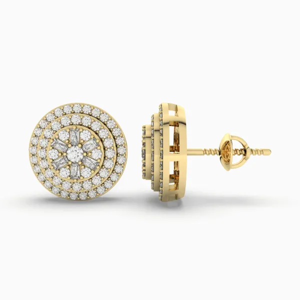 Classic Round Solitaire Stud Earrings