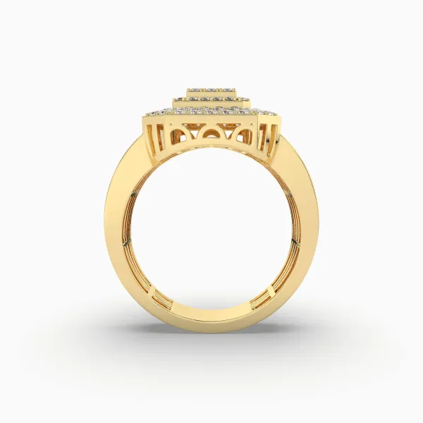 Natural Diamond Cluster Ring