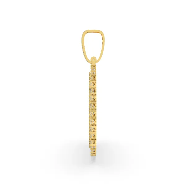 Round Iced Out Stylish Lab Grown Diamond Photo Pendant