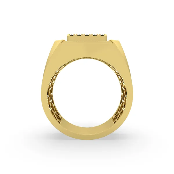 Gold Lab Grown Natural Diamond Wedding Band Ring