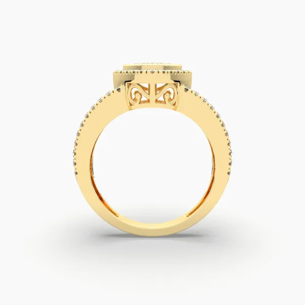 Natural Diamond Heart Shape Promise Ring