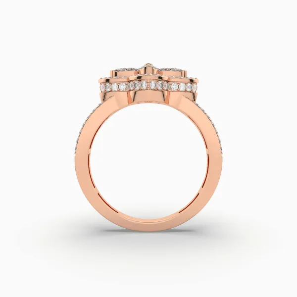 10K Rose Gold Solitaire Diamond Ring