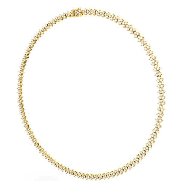 Featuring White Natural Diamonds Riviere Clique Necklace