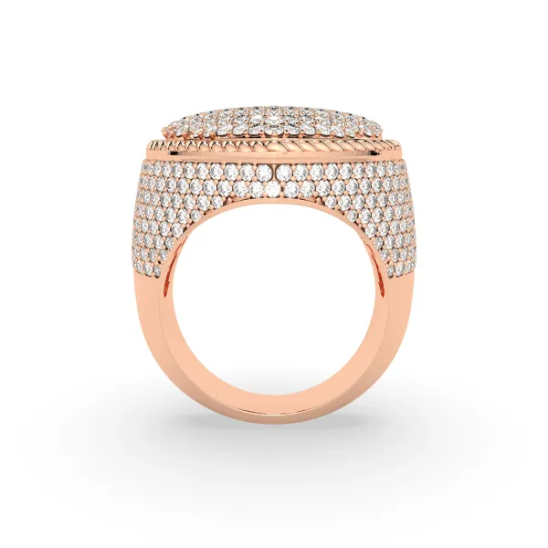 10K Rose Gold Heart Shape Brilliant Round Diamond Ring