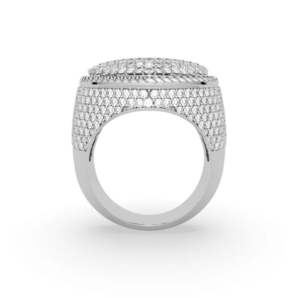 10K White Gold Heart Shape Brilliant Round Diamond Ring