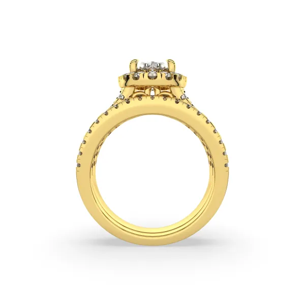 Oval Lab Grown Diamond Halo Engagement Ring