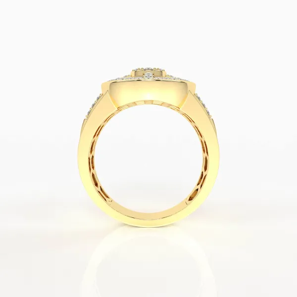 Stackable Gold Natural Diamonds Ring