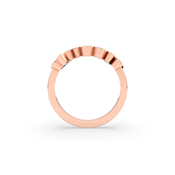 10K Rose Gold Queen Diamond Ring