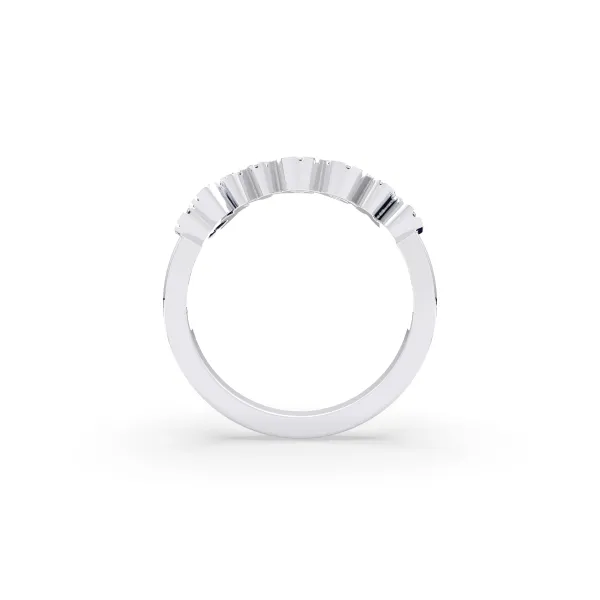 10K White Gold Queen Diamond Ring
