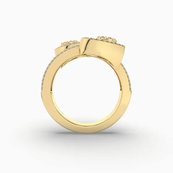 2 Hearts True Love Natural Diamond Cocktail Ring