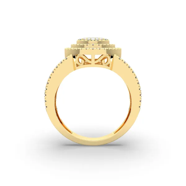 Natural Diamond Cluster Love Adorned Rings