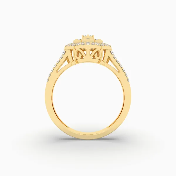 Adira Clover Shape Natural Diamond Ring For Women