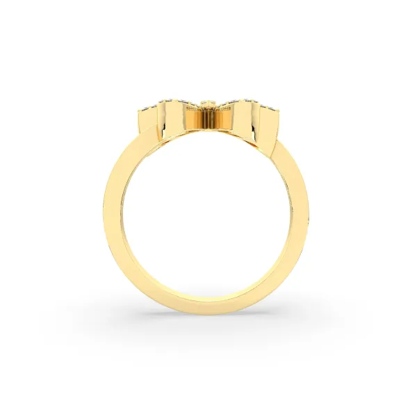 Classic Buttercup Butterfly Natural Diamond Ring