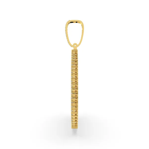 Round Natural Diamond Picture Pendant For Unisex