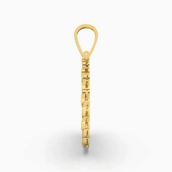 Natural Diamond Picture Or Memory Pendant With Infinity-Link Style Border