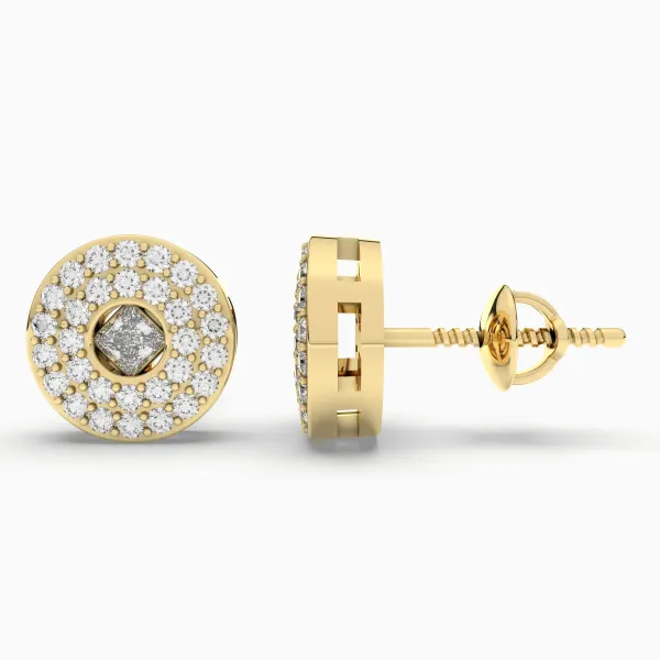 Stepped Cluster 0.27 CT.T.W. Natural Diamond Stud Earrings