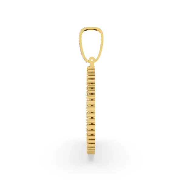 Iced-Out Medallion Memorial Picture Pendant