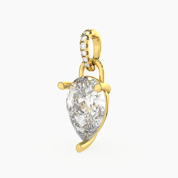 Pear Shaped Lab Grown Diamond Pendant