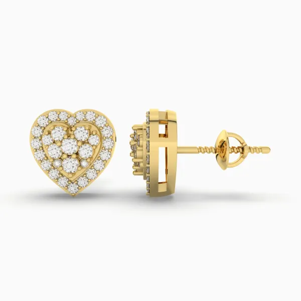 The Fiducia Heart Stud Earrings