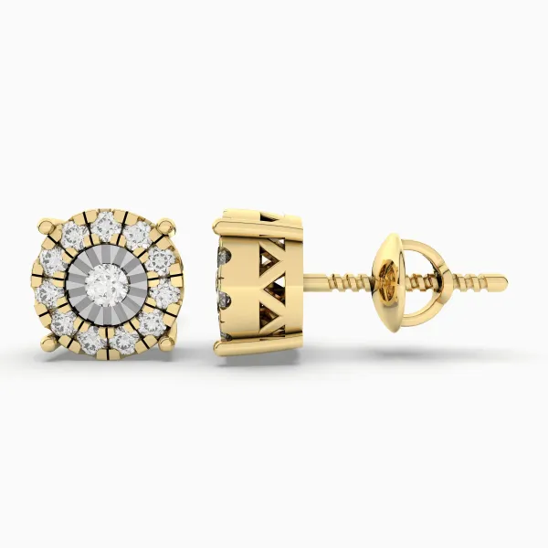 Mens Natural Diamond Ear Stud Earring