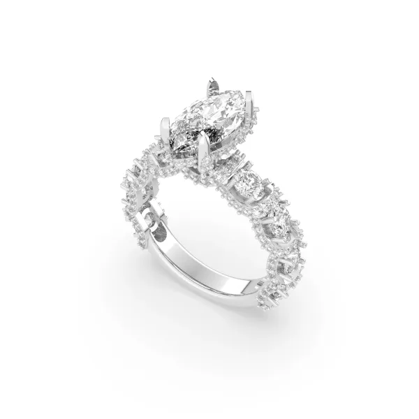 Marquise-Cut Lab Grown Diamond Or Engagement Ring