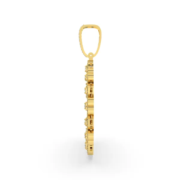 Natural Diamond Personalized Photo Pendant With A Heart-Shaped Border