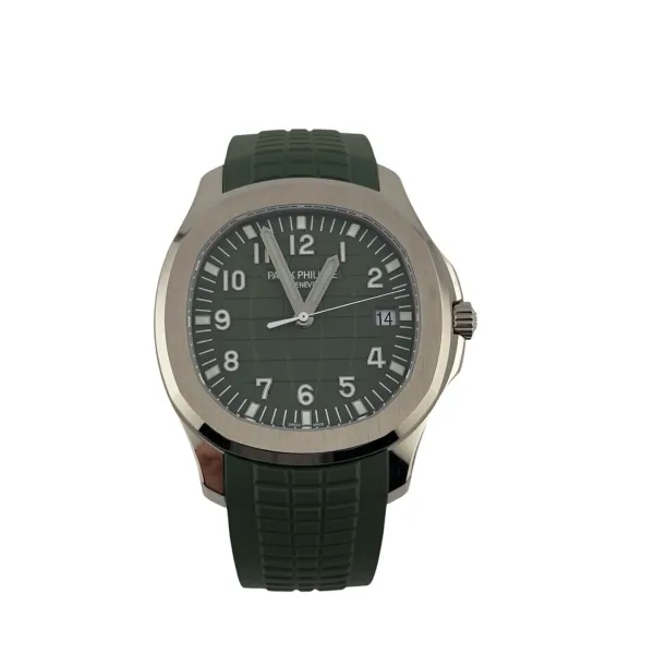 Patek Philippe Aquanaut Khaki Green Dial on Strap Ref 5168G-010 with Papers 2021