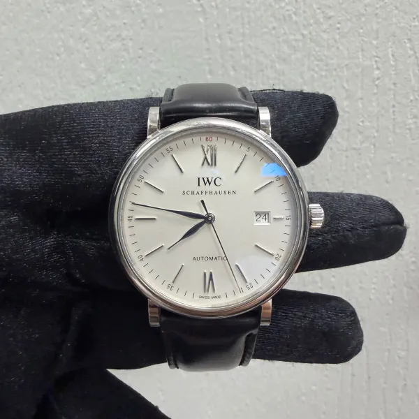 IWC Portofino Automatic Silver Dial on Leather Strap Ref IW356501 with Card 2015