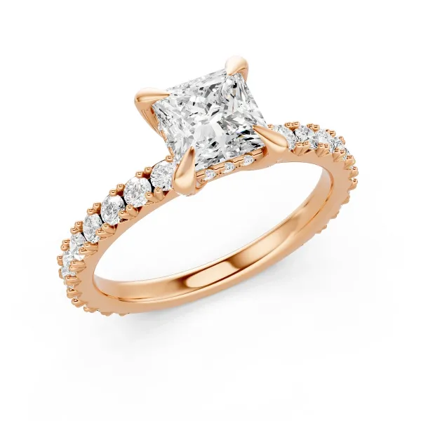 Blair Luxury Princess Shape Solitaire Lab Grown Diamond Engagement Ring For Women
