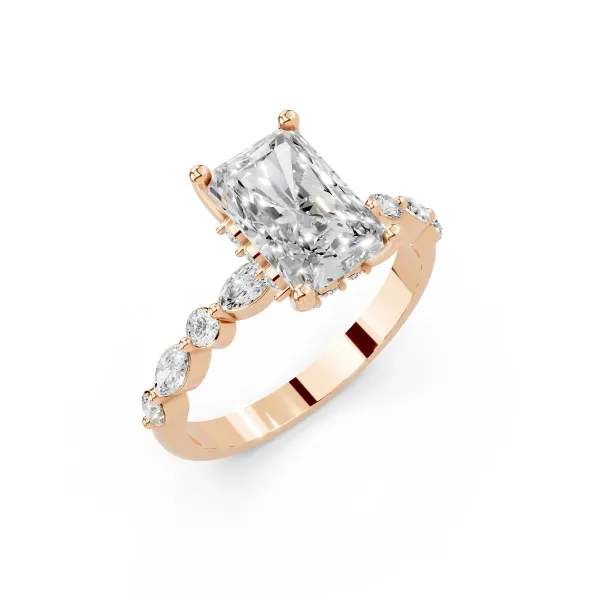 Yara 1 CT Radiant Shape Solitaire Lab Grown Diamond Engagement Ring For Women