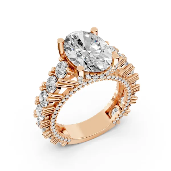 Dee Luxury Oval Shape 1 Carat Lab Grown Diamond Eternity Ring For Women