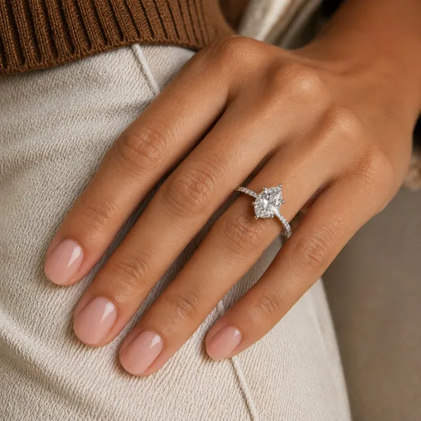 Kate 1 Carat Pear Shape Lab Grown Diamond Engagement Ring