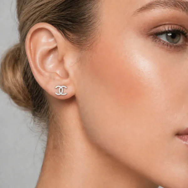 Interlocking CC Stud Earrings