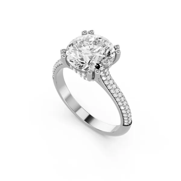 Esme 2.85 CT Round Lab Grown Diamond Engagement Ring