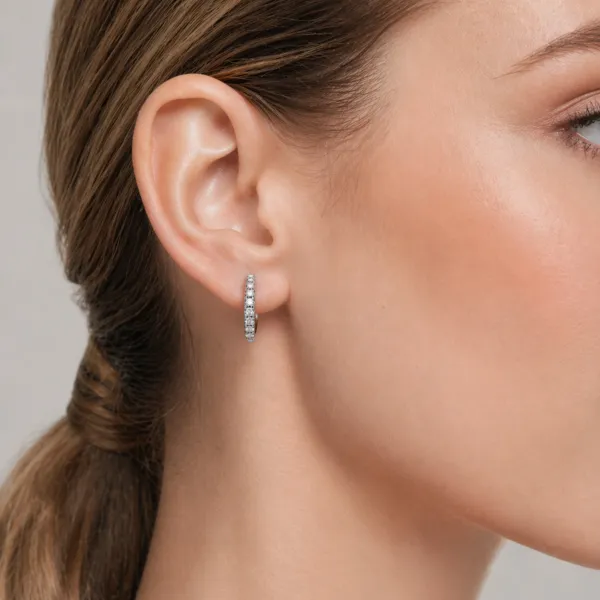 Natural Diamond Stud Earrings For Women