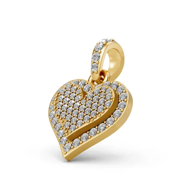 Premium Heart Shape Natural Diamond Pendant For Women