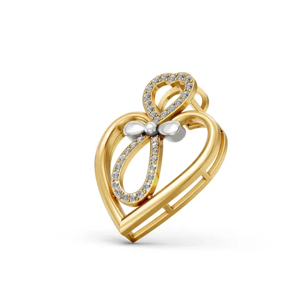 Natural Diamond Love Designs Heart Pendant