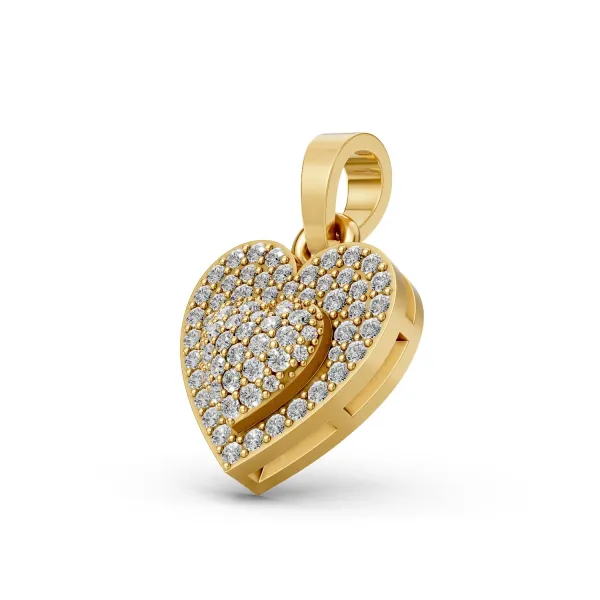 Heart Shaped 0.32 Ct Natural Diamond Pendant