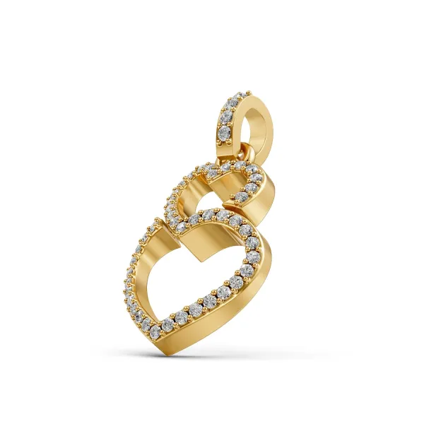 Affairs Of Heart Shaped Natural Diamond Pendant