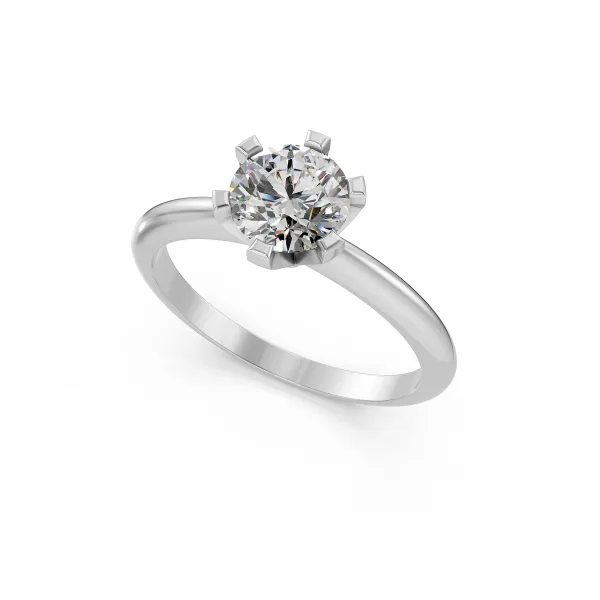 Leocadia Elegant 0.5 CT Solitaire Natural Diamond Classic Engagement Ring For Women