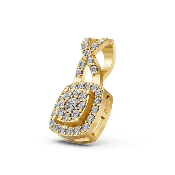 Halo Infinity Natural Diamond Pendant