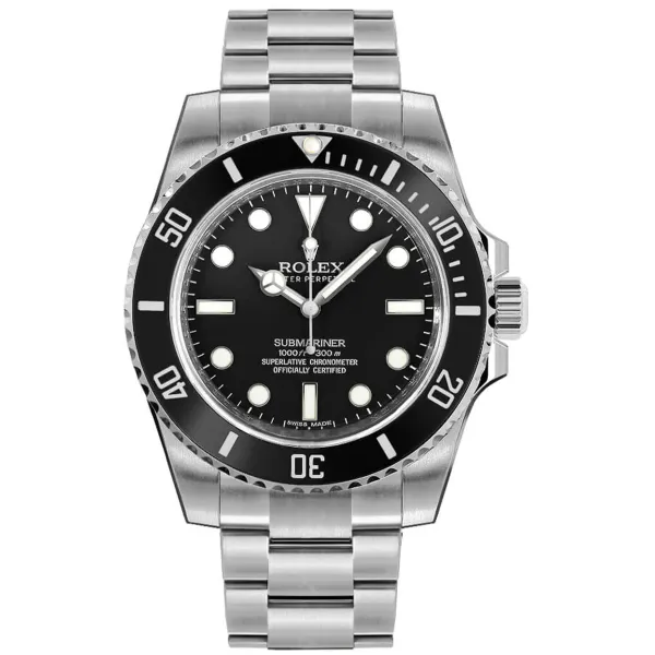 Rolex Submariner No Date Black Dial on Oyster Ref 114060 with New Style Card White 2019