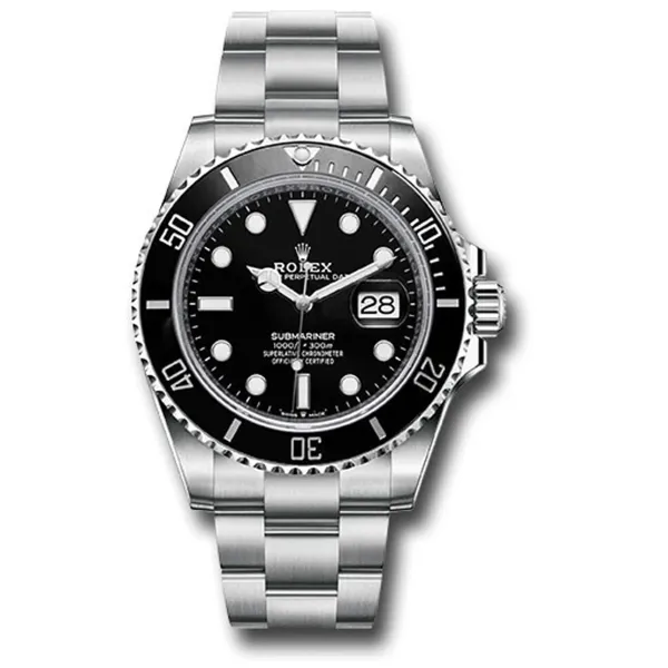 Rolex Submariner Black Dial on Oyster Ref 126610LN with New Style Card Green 2021