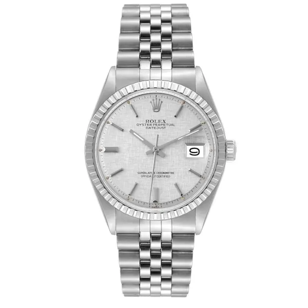 Rolex Datejust Silver Linen Dial On Jubilee Ref 1603