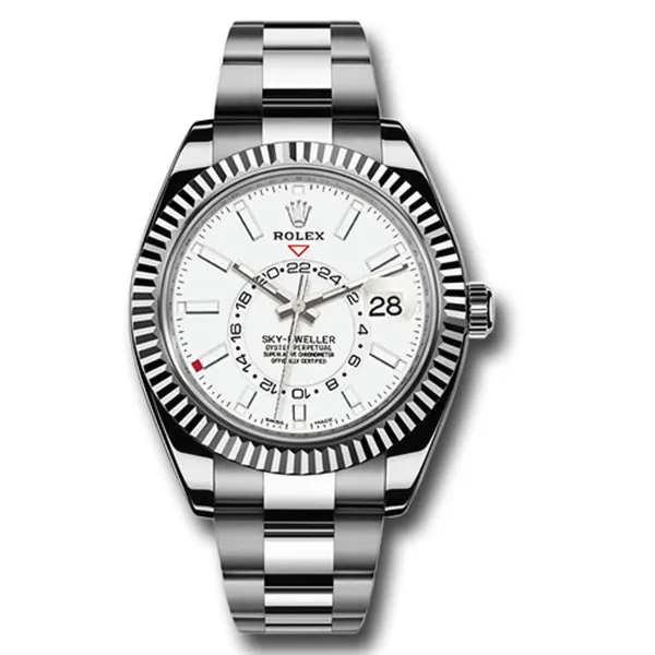 Rolex SkyDweller White Dial on Oyster Ref 326934 with New Style Card White 2018