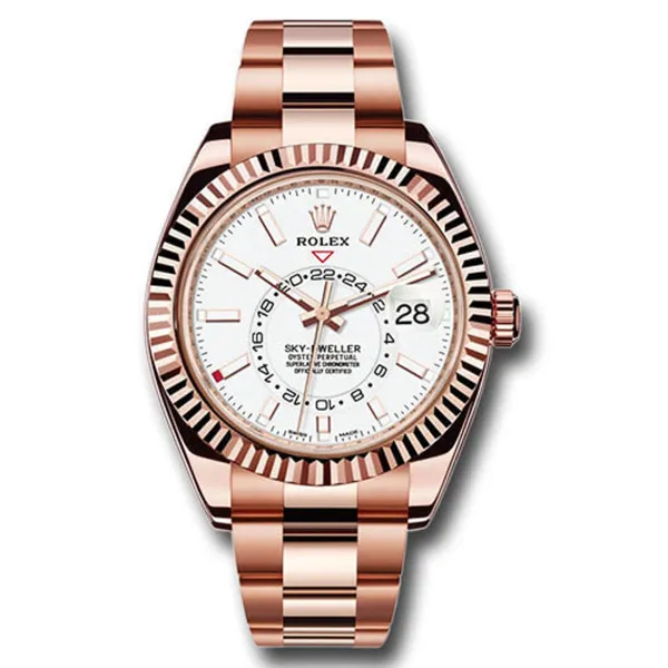 Rolex SkyDweller White Dial on Oyster Ref 326935 with New Style Card White 2019