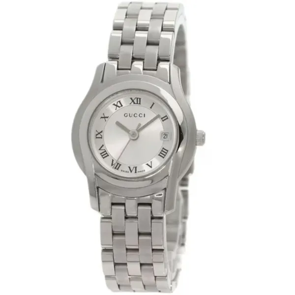 Gucci Gucci Silver Roman Dial on 5 Row Links Ref 5500L