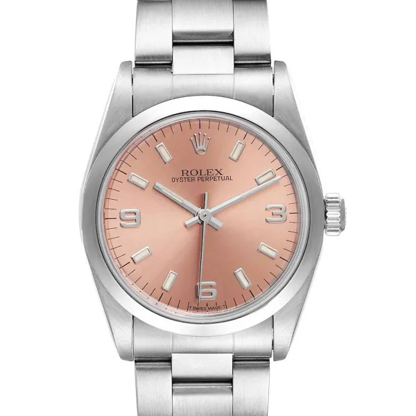 Rolex Oyster Perpetual Pink Dial On Oyster Ref 67480