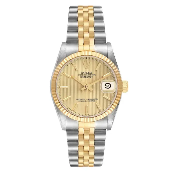 Rolex Datejust Champagne Tapestry Dial On Jubilee